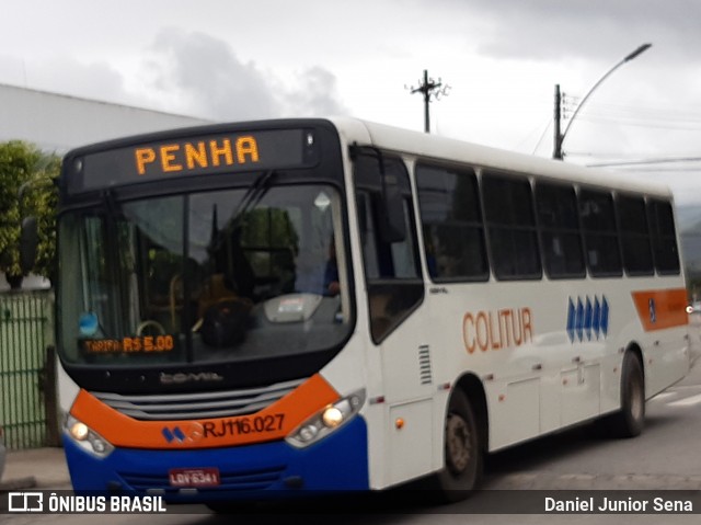 Colitur Transportes Rodoviários RJ 116.027 na cidade de Paraty, Rio de Janeiro, Brasil, por Daniel Junior Sena. Número da foto: #7293758.