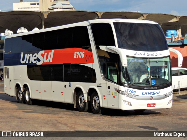Unesul de Transportes 5706 na cidade de Porto Alegre, Rio Grande do Sul, Brasil, por Matheus Etges. Número da foto: #7293800.