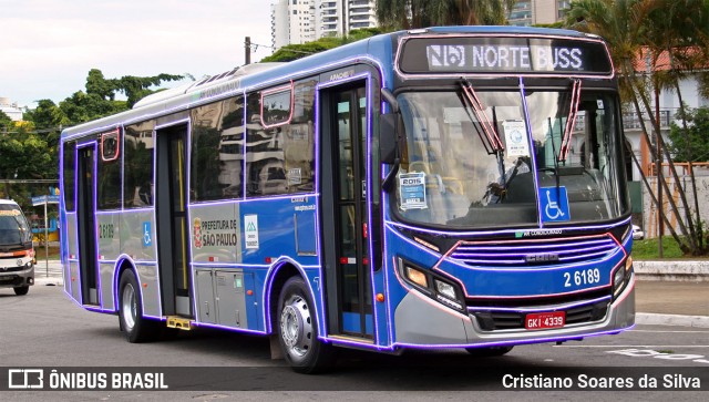 Transcooper > Norte Buss 2 6189 na cidade de São Paulo, São Paulo, Brasil, por Cristiano Soares da Silva. ID da foto: 7293299.