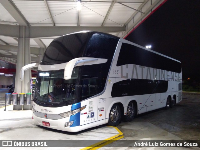 Auto Viação Catarinense 3531 na cidade de Guaratinguetá, São Paulo, Brasil, por André Luiz Gomes de Souza. Número da foto: #7294228.
