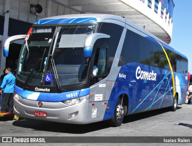 Viação Cometa 18517 na cidade de Aparecida, São Paulo, Brasil, por Isaias Ralen. ID da foto: 7294741.