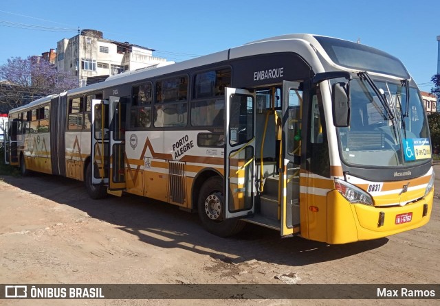 Companhia Carris Porto-Alegrense 0831 na cidade de Porto Alegre, Rio Grande do Sul, Brasil, por Max Ramos. ID da foto: 7294938.