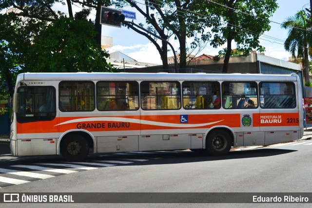 Transportes Coletivos Grande Bauru 2215 na cidade de Bauru, São Paulo, Brasil, por Eduardo Ribeiro. ID da foto: 7295974.