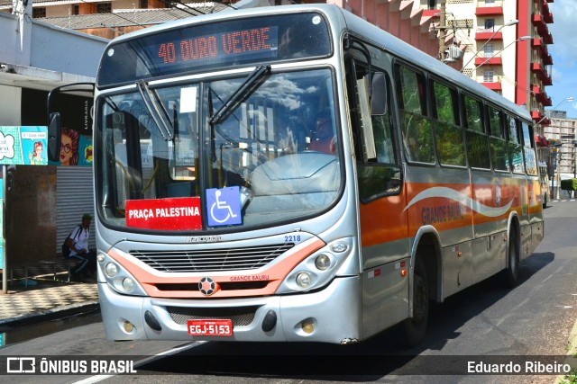 Transportes Coletivos Grande Bauru 2218 na cidade de Bauru, São Paulo, Brasil, por Eduardo Ribeiro. Número da foto: #7295981.