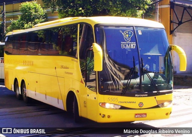 Viação Itapemirim 5505 na cidade de Rio de Janeiro, Rio de Janeiro, Brasil, por Márcio Douglas Ribeiro Venino. ID da foto: 7297127.