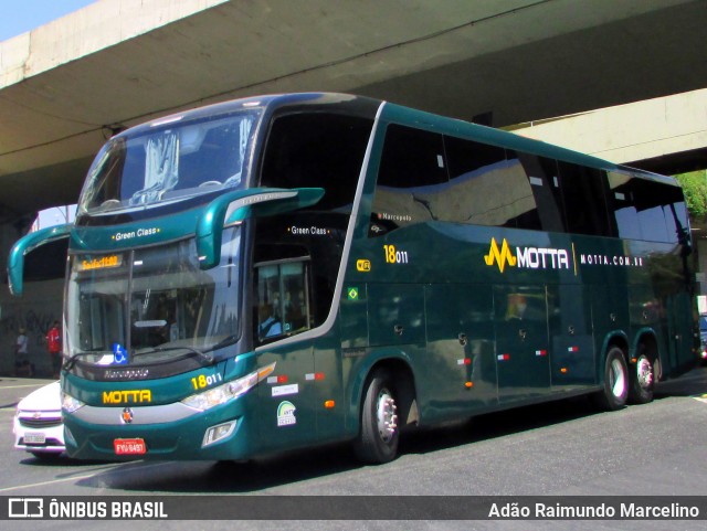 Viação Motta 18011 na cidade de Belo Horizonte, Minas Gerais, Brasil, por Adão Raimundo Marcelino. ID da foto: 7298400.