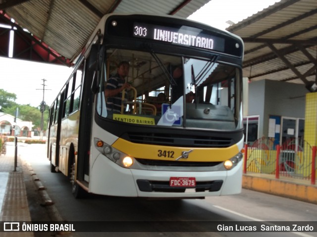 Empresa de Transporte São Judas Tadeu 3412 na cidade de Rio Branco, Acre, Brasil, por Gian Lucas  Santana Zardo. ID da foto: 7296200.