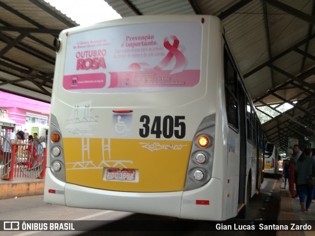 Empresa de Transporte São Judas Tadeu 3405 na cidade de Rio Branco, Acre, Brasil, por Gian Lucas  Santana Zardo. ID da foto: 7296142.