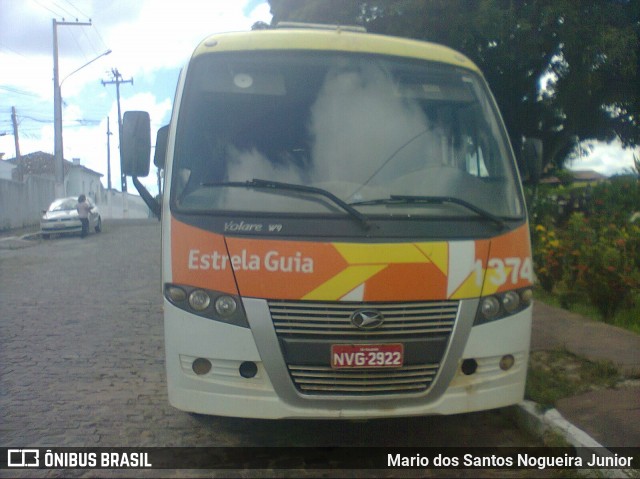 Viação Estrela Guia 1374 na cidade de Estância, Sergipe, Brasil, por Mario dos Santos Nogueira Junior. ID da foto: 7300911.