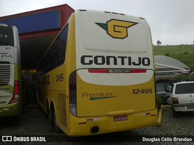 Empresa Gontijo de Transportes 12495 na cidade de João Monlevade, Minas Gerais, Brasil, por Douglas Célio Brandao. ID da foto: 7301152.