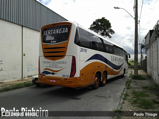 Viação Sertaneja 20191 na cidade de Belo Horizonte, Minas Gerais, Brasil, por Paulo Thiago. Número da foto: #7300087.