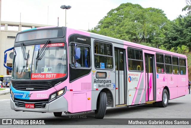 BBTT - Benfica Barueri Transporte e Turismo 27.623 na cidade de São Paulo, São Paulo, Brasil, por Matheus Gabriel dos Santos. ID da foto: 7300257.