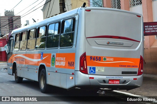 Transportes Coletivos Grande Bauru 9658 na cidade de Bauru, São Paulo, Brasil, por Eduardo Ribeiro. Número da foto: #7302854.