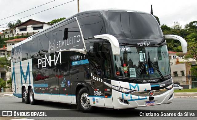 Empresa de Ônibus Nossa Senhora da Penha 59014 na cidade de São Paulo, São Paulo, Brasil, por Cristiano Soares da Silva. ID da foto: 7302665.