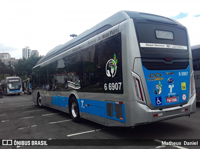 Transwolff Transportes e Turismo 6 6907 na cidade de São Paulo, São Paulo, Brasil, por Matheus  Daniel. Número da foto: #7301763.