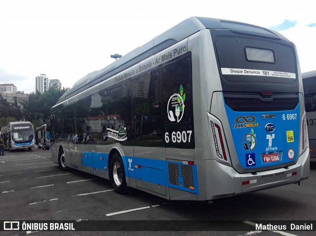 Transwolff Transportes e Turismo 6 6907 na cidade de São Paulo, São Paulo, Brasil, por Matheus  Daniel. ID da foto: 7301763.