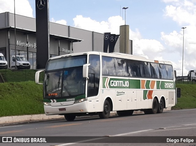 Empresa Gontijo de Transportes 20120 na cidade de Formiga, Minas Gerais, Brasil, por Diego Felipe. ID da foto: 7305438.