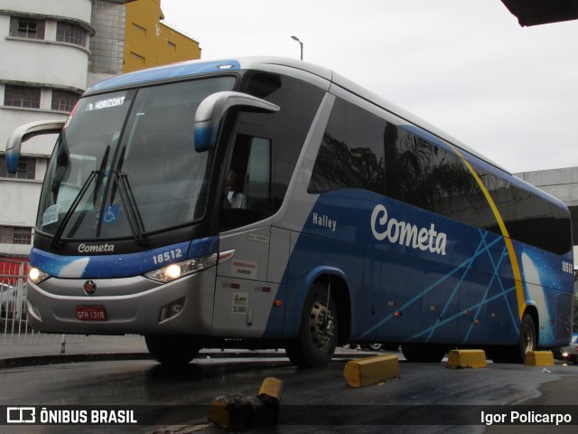 Viação Cometa 18512 na cidade de Belo Horizonte, Minas Gerais, Brasil, por Igor Policarpo. Número da foto: #7307712.