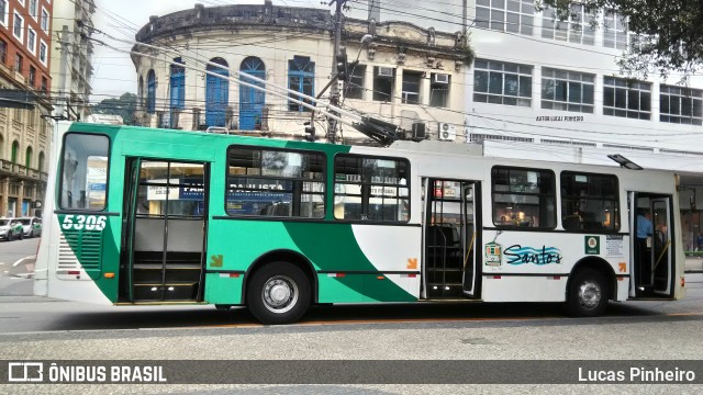 Viação Piracicabana Santos 5306 na cidade de Santos, São Paulo, Brasil, por Lucas Pinheiro. Número da foto: #7307143.
