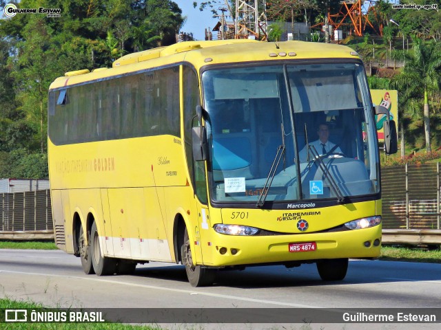 Viação Itapemirim 5701 na cidade de Santa Isabel, São Paulo, Brasil, por Guilherme Estevan. ID da foto: 7305476.