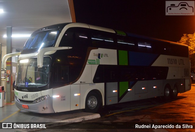 UTIL - União Transporte Interestadual de Luxo 11510 na cidade de Mogi das Cruzes, São Paulo, Brasil, por Rudnei Aparecido da Silva. Número da foto: #7307503.