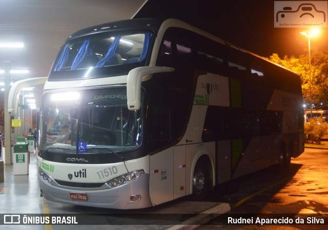 UTIL - União Transporte Interestadual de Luxo 11510 na cidade de Mogi das Cruzes, São Paulo, Brasil, por Rudnei Aparecido da Silva. Número da foto: #7307441.