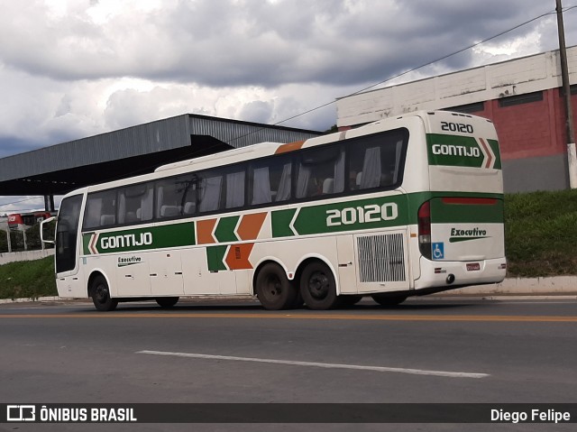 Empresa Gontijo de Transportes 20120 na cidade de Formiga, Minas Gerais, Brasil, por Diego Felipe. ID da foto: 7305440.