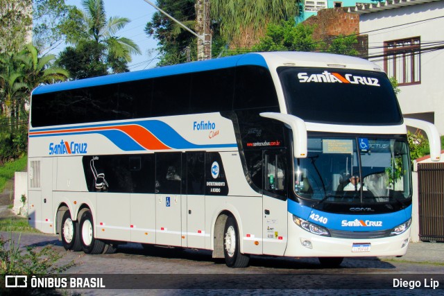 VUSC - Viação União Santa Cruz 4240 na cidade de Joinville, Santa Catarina, Brasil, por Diego Lip. Número da foto: #7309958.