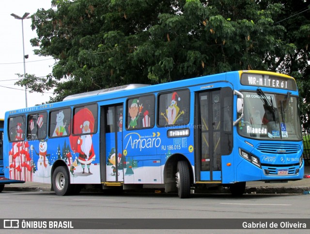 Viação Nossa Senhora do Amparo RJ 186.015 na cidade de Niterói, Rio de Janeiro, Brasil, por Gabriel de Oliveira. ID da foto: 7310129.