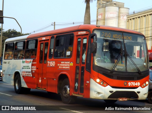 Viação Belo Monte Transportes Coletivos 97049 na cidade de Contagem, Minas Gerais, Brasil, por Adão Raimundo Marcelino. ID da foto: 7310627.