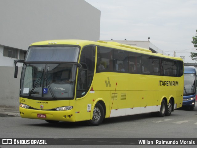 Viação Itapemirim 47001 na cidade de Rio de Janeiro, Rio de Janeiro, Brasil, por Willian Raimundo Morais. ID da foto: 7308853.