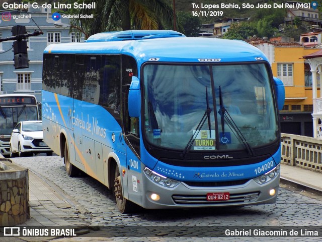 Estrela de Minas Viagens e Turismo 104000 na cidade de São João del Rei, Minas Gerais, Brasil, por Gabriel Giacomin de Lima. ID da foto: 7310248.