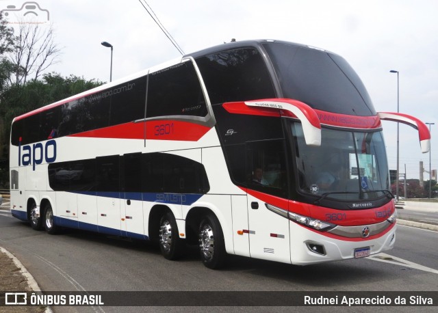 Viação Santana Iapó 3601 na cidade de São Paulo, São Paulo, Brasil, por Rudnei Aparecido da Silva. Número da foto: #7310716.