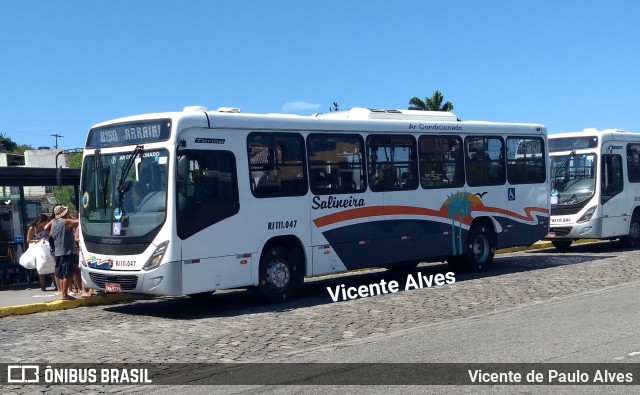 Auto Viação Salineira RJ 111.047 na cidade de Cabo Frio, Rio de Janeiro, Brasil, por Vicente de Paulo Alves. Número da foto: #6478957.