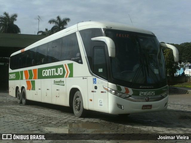 Empresa Gontijo de Transportes 21665 na cidade de Curvelo, Minas Gerais, Brasil, por Josimar Vieira. ID da foto: 6497669.