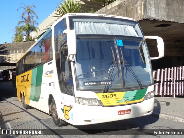 Empresa Gontijo de Transportes 11605 na cidade de Belo Horizonte, Minas Gerais, Brasil, por Fabri Ferreira. ID da foto: 6497720.