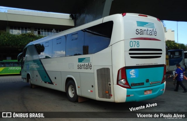 Santa Fé Transportes 078 na cidade de Belo Horizonte, Minas Gerais, Brasil, por Vicente de Paulo Alves. ID da foto: 6499331.