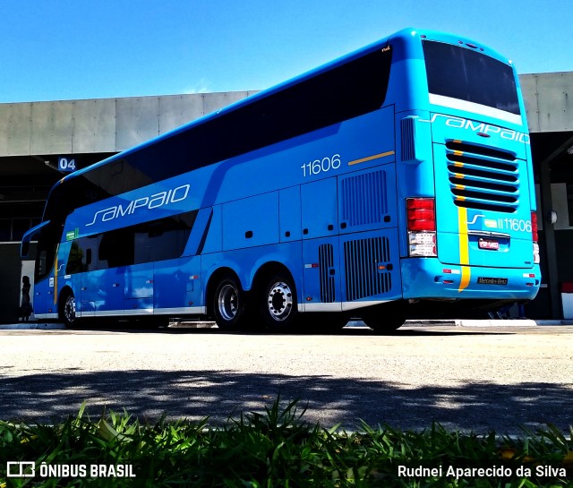 Viação Sampaio 11606 na cidade de Mogi das Cruzes, São Paulo, Brasil, por Rudnei Aparecido da Silva. ID da foto: 6499212.