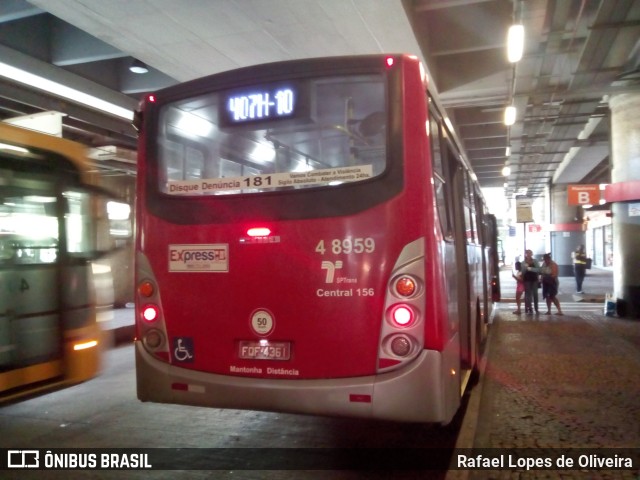 Express Transportes Urbanos Ltda 4 8959 na cidade de São Paulo, São Paulo, Brasil, por Rafael Lopes de Oliveira. ID da foto: 6499330.