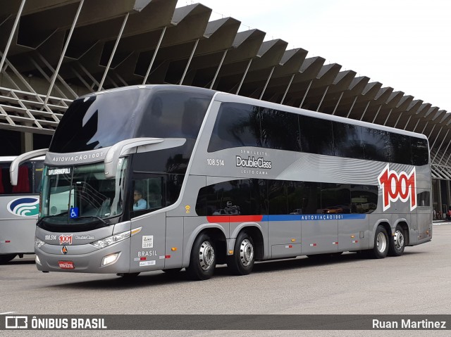 Auto Viação 1001 RJ 108.514 na cidade de Florianópolis, Santa Catarina, Brasil, por Ruan Martinez. ID da foto: 6498475.