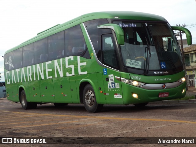 Auto Viação Catarinense 3459 na cidade de Cascavel, Paraná, Brasil, por Alexandre Rodrigo. ID da foto: 6502576.