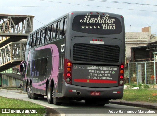 Marhiltur Bus 007 na cidade de Belo Horizonte, Minas Gerais, Brasil, por Adão Raimundo Marcelino. ID da foto: 6502696.