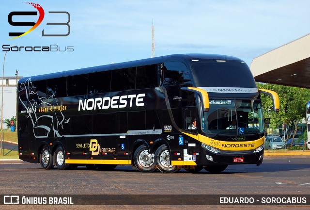 Expresso Nordeste 5530 na cidade de Foz do Iguaçu, Paraná, Brasil, por EDUARDO - SOROCABUS. ID da foto: 6500956.