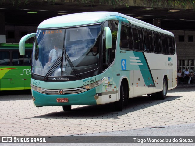 Santa Fé Transportes 067 na cidade de Belo Horizonte, Minas Gerais, Brasil, por Tiago Wenceslau de Souza. ID da foto: 6500964.