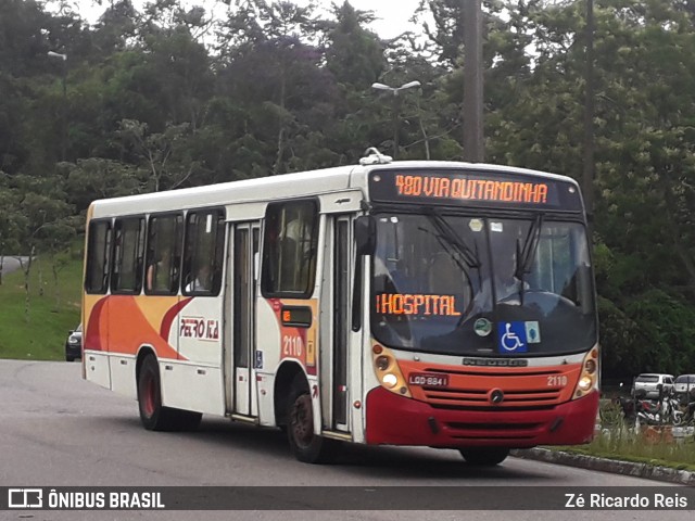 Petro Ita Transportes Coletivos de Passageiros 2110 na cidade de Petrópolis, Rio de Janeiro, Brasil, por Zé Ricardo Reis. Número da foto: #6502148.