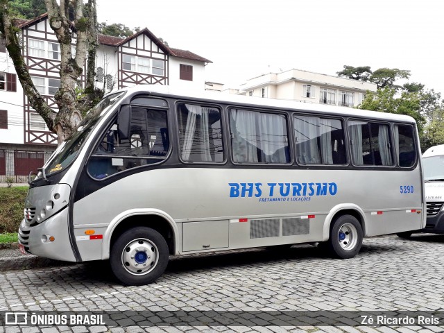 BHS Turismo de Rio 5290 na cidade de Petrópolis, Rio de Janeiro, Brasil, por Zé Ricardo Reis. ID da foto: 6502131.