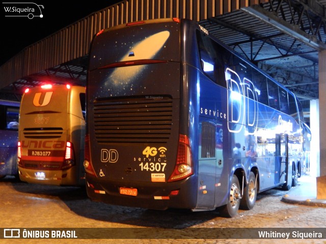 Viação Cometa 14307 na cidade de Juiz de Fora, Minas Gerais, Brasil, por Whitiney Siqueira. ID da foto: 6501767.