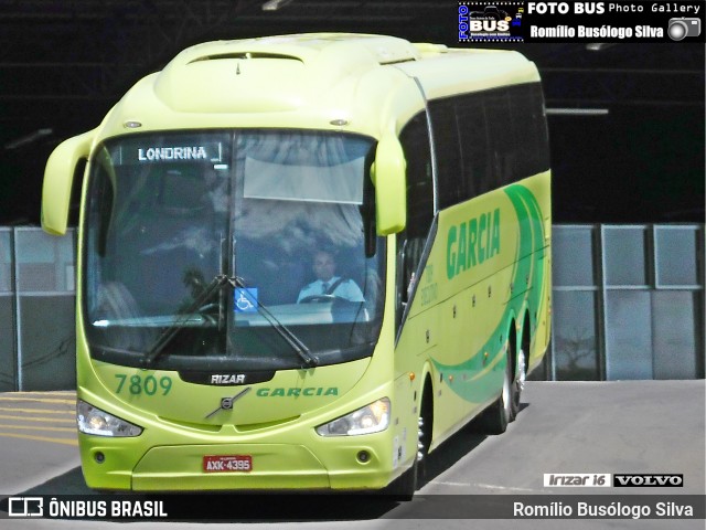 Viação Garcia 7809 na cidade de Londrina, Paraná, Brasil, por Romílio Busólogo Silva . ID da foto: 6502842.