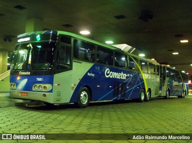 Viação Cometa 7681 na cidade de Belo Horizonte, Minas Gerais, Brasil, por Adão Raimundo Marcelino. ID da foto: 6505184.