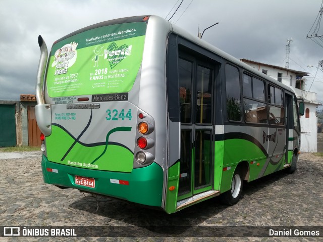 Turin Transportes 3244 na cidade de Ouro Preto, Minas Gerais, Brasil, por Daniel Gomes. Número da foto: #6508442.